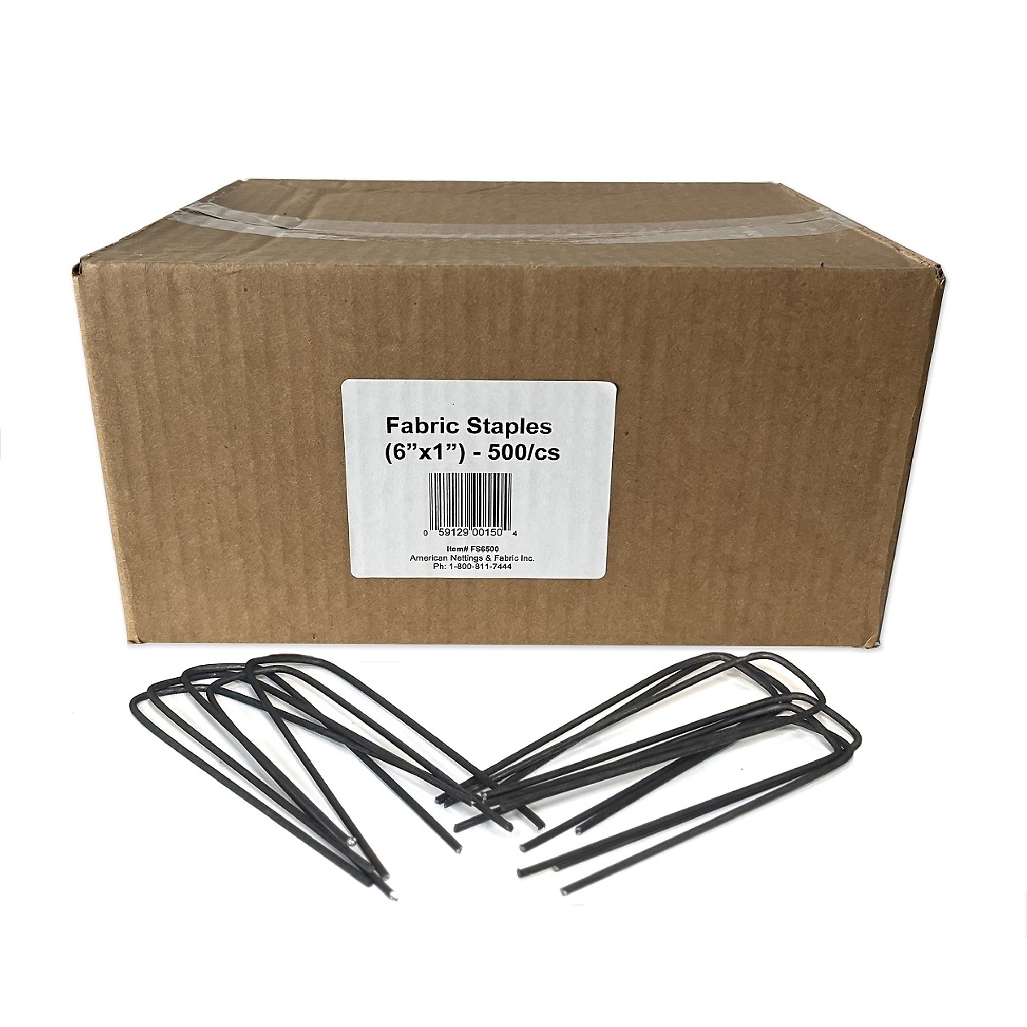 American Nettings & Fabric, Inc., Metal Fabric Staples (6in. Long) 500/pack, Model# FS065